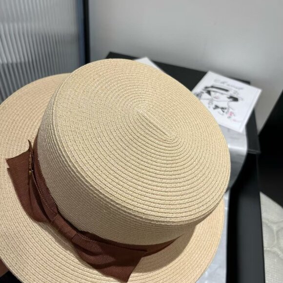 Miu Miu Straw Hat with Red Trim